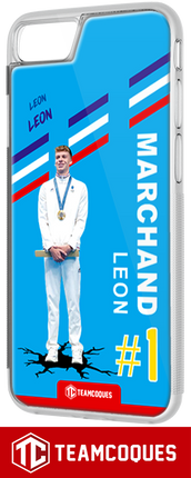 Coque joueur LEON MARCHAND NATATION JO - TEAMCOQUES